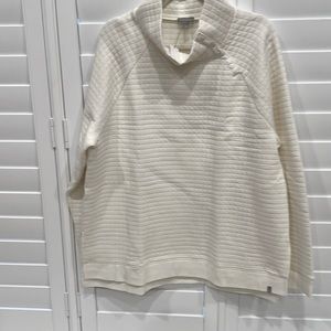 Talbots./ T by Talbots XL NWT Cream Colored Textured Stretch Pullover
